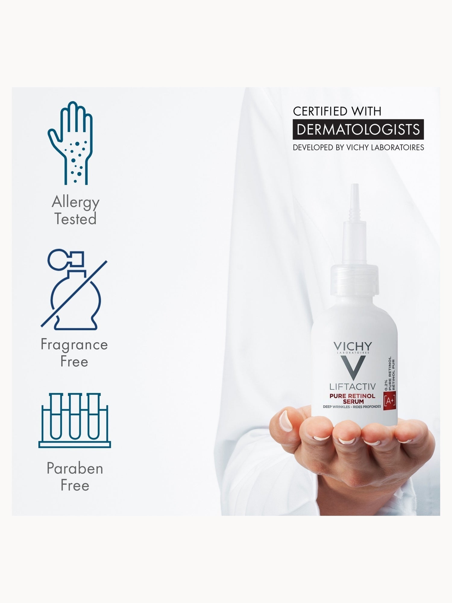 Vichy LiftActiv Pure Retinol Deep Wrinkles Serum bottle