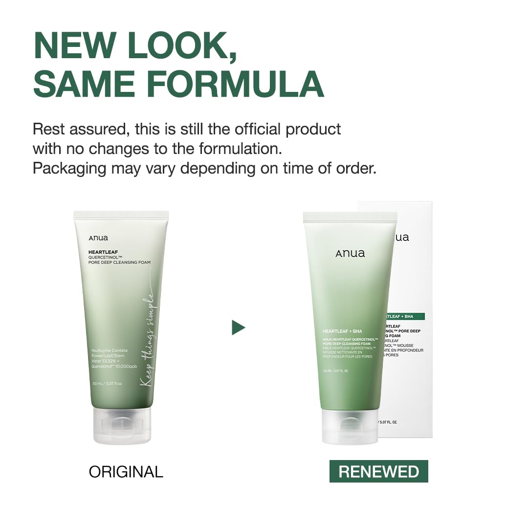 Anua Heartleaf Quercetinol Foam packaging