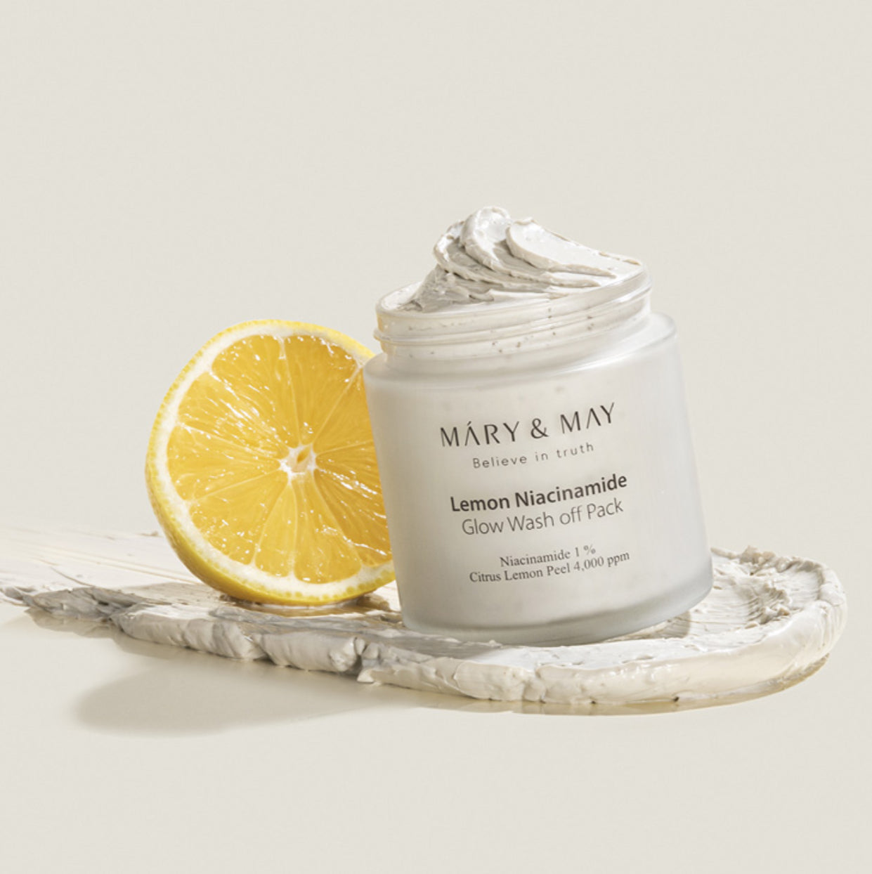 قناع ماري آند ماي النباتي بالليمون والنياسيناميد لتفتيح البشرة – 125 جرام