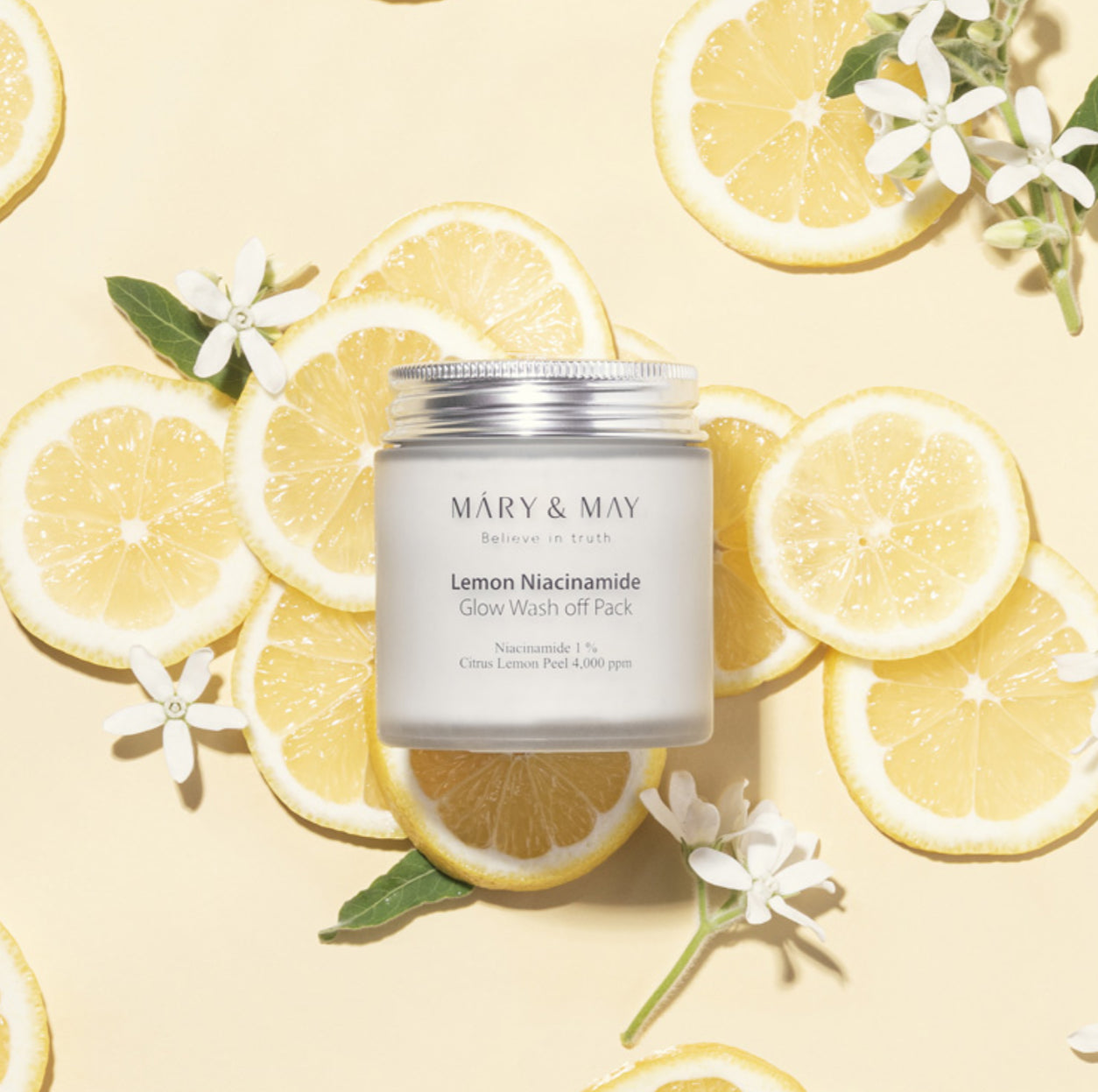 Mary&May Vegan Lemon Niacinamide Glow Wash off Pack-125g