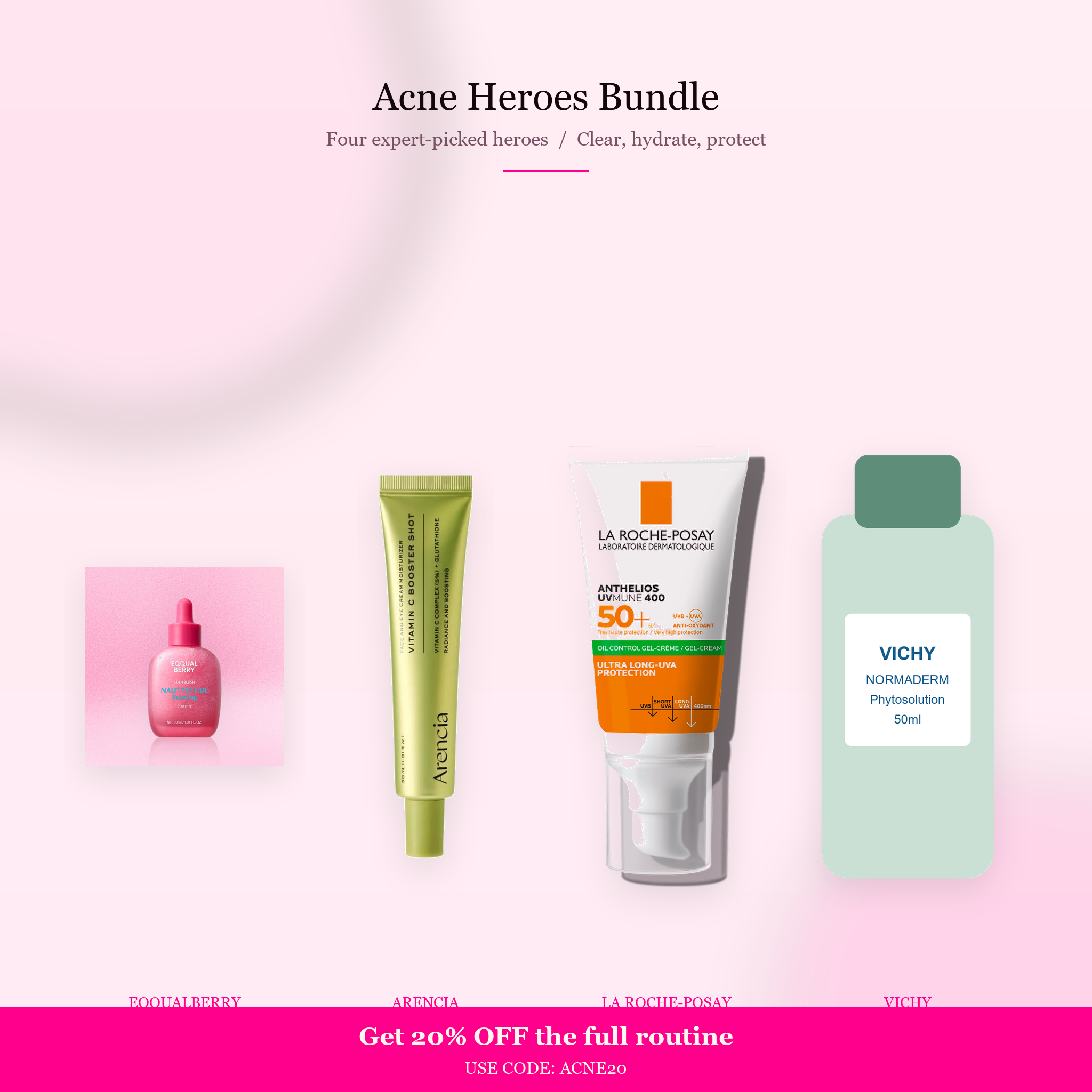 Acne Heroes Bundle - 4 skincare heroes for clear skin