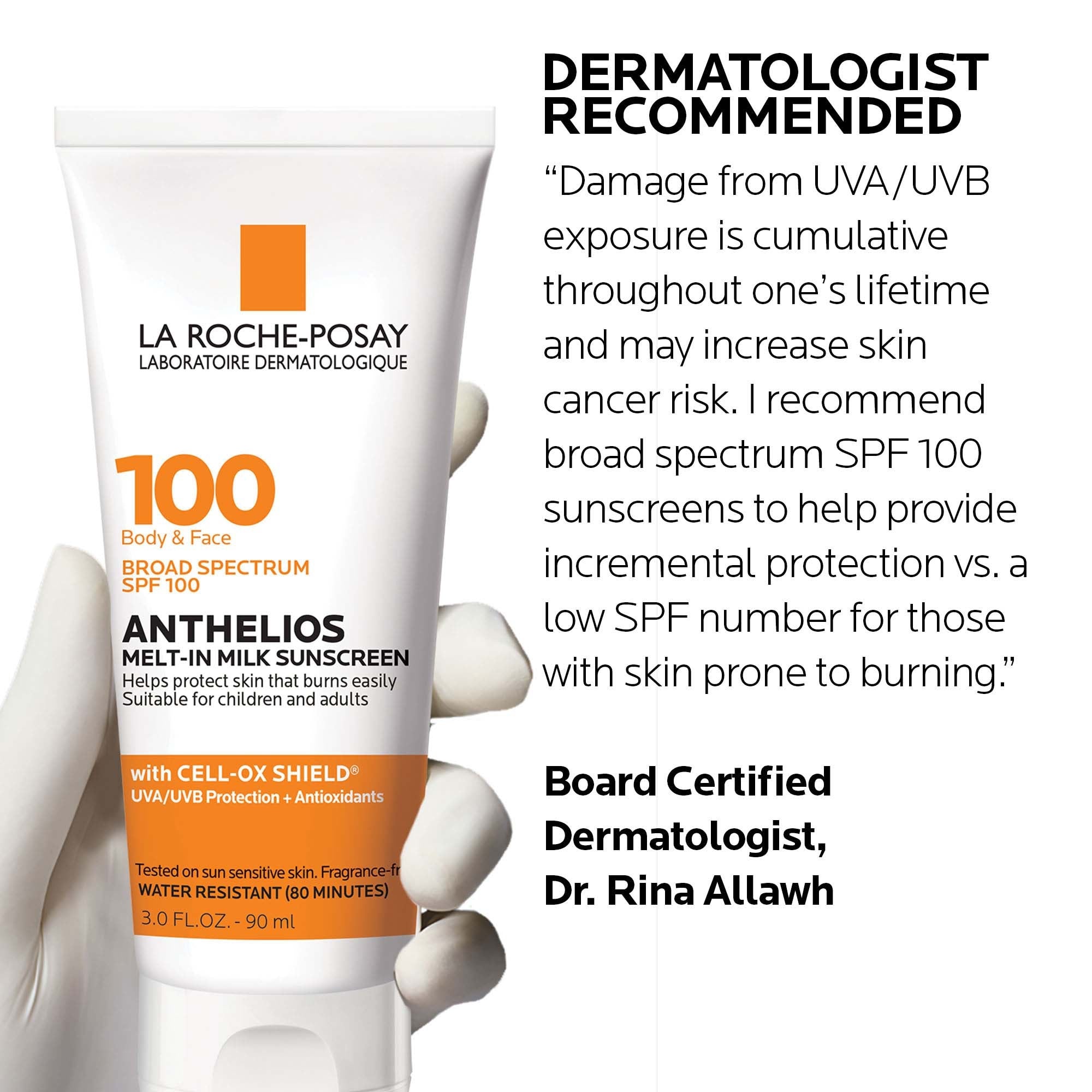 La Roche-Posay Anthelios Melt-In Milk Sunscreen SPF 100 90ml label