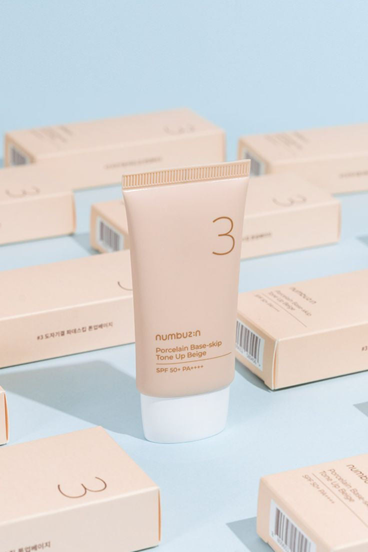 (NUMBUZIN) No.3 Porcelain Base-skip Tone Up Beige SPF50++ PA++++ 50ml - COCOMO