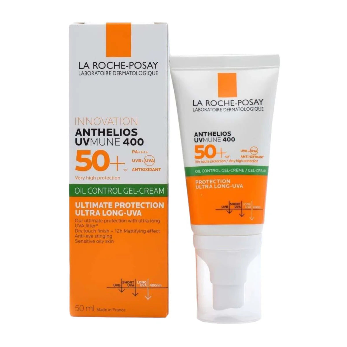 كريم جل لاروش بوزيه أنثيليوس UVMune 400 لمكافحة اللمعان مع حماية SPF50+